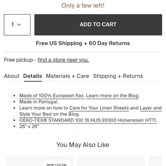 PARACHUTE | Moss Green Linen Euro Sham Cover - Picture 3 of 6